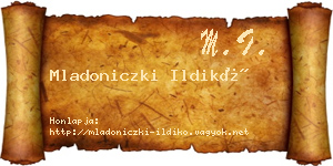 Mladoniczki Ildikó névjegykártya