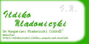 ildiko mladoniczki business card